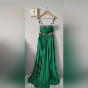 Shimmer by Bari Jay Dress Prom party cocktail  bridesmaid zipper  embellished